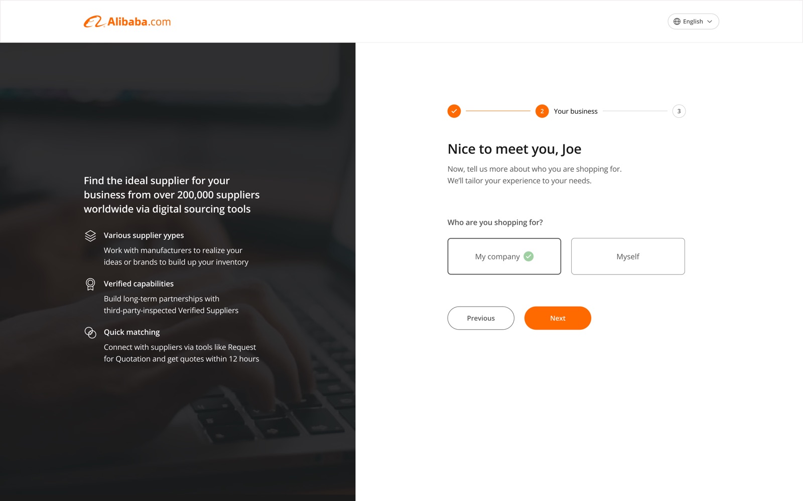 Onboarding step 3