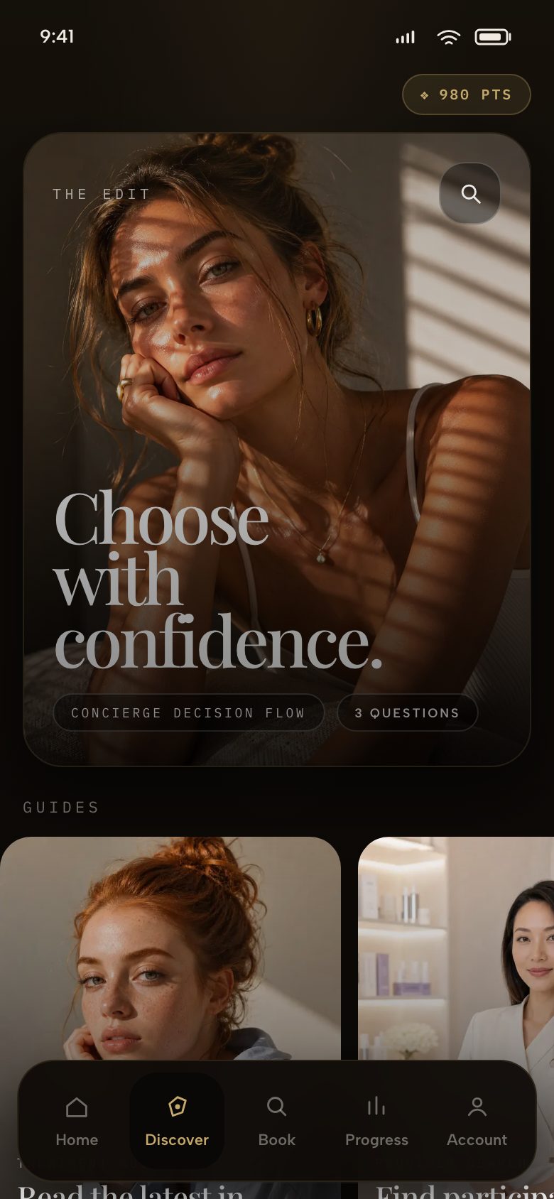 Discover screen