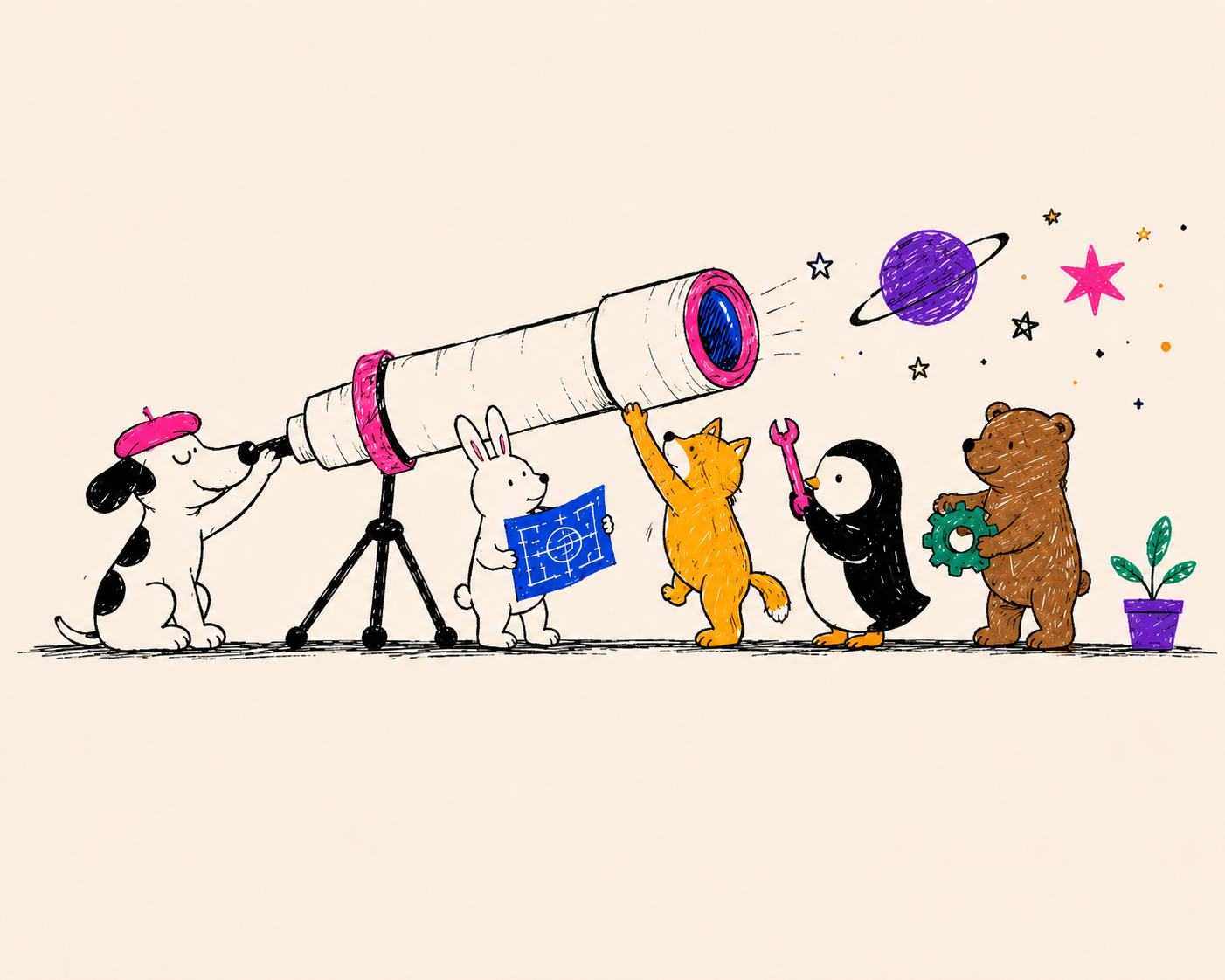 Animals operating a large telescope — watching together, the verification stage of trust-building