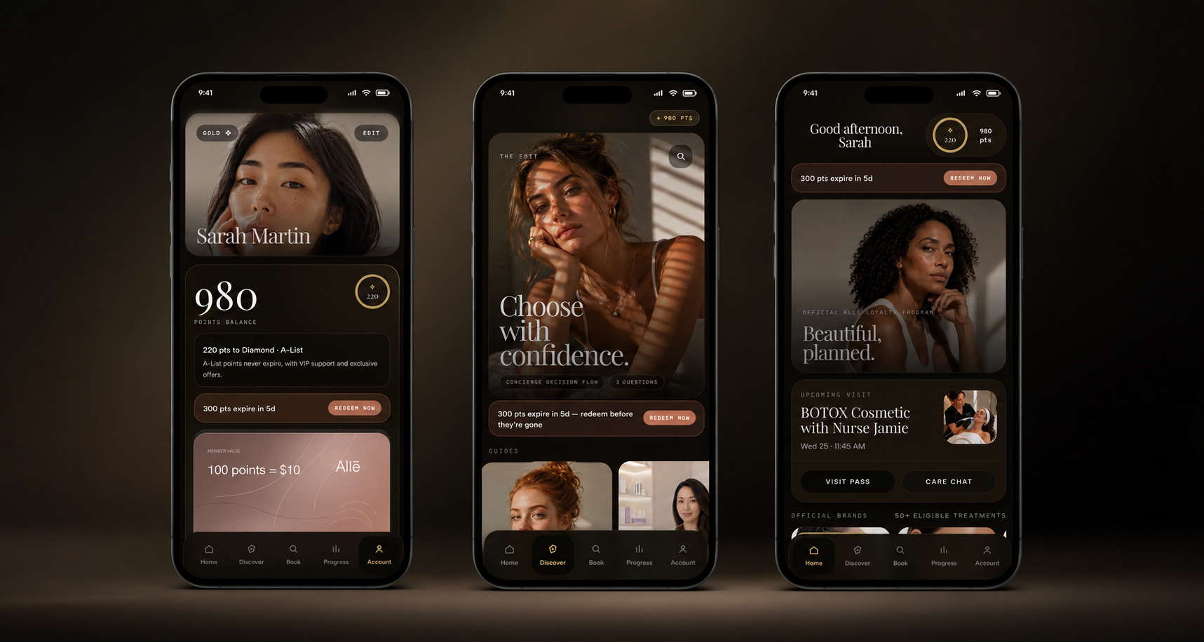 Allē loyalty app redesign